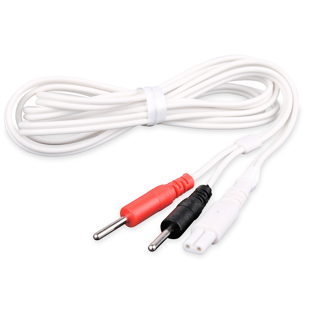 2 Verbindungskabel für TENS EMS Geräte Elektrodenkabel Rundstecker Hohlstecker